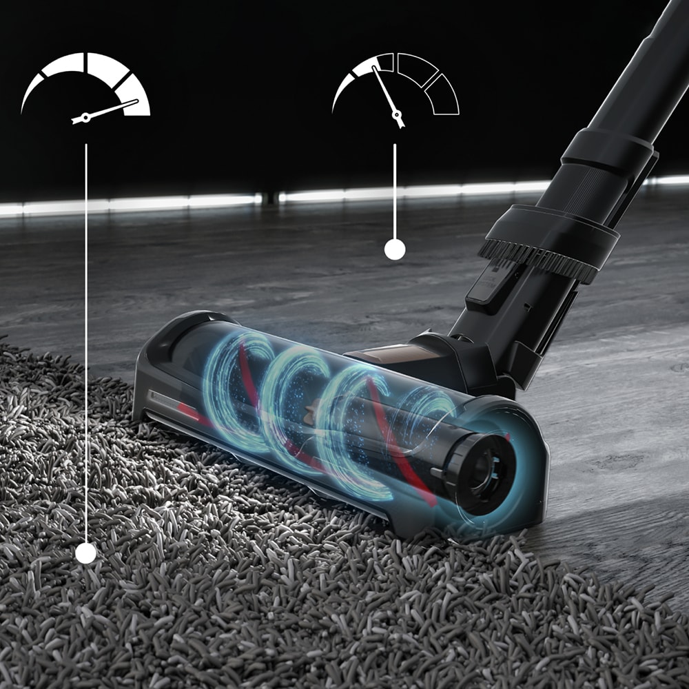 Aspirator vertical ROWENTA X-Force Flex 15.60 RH99G1WO, 0.9l, 32.4V, autonomie max 80 min, negru-auriu