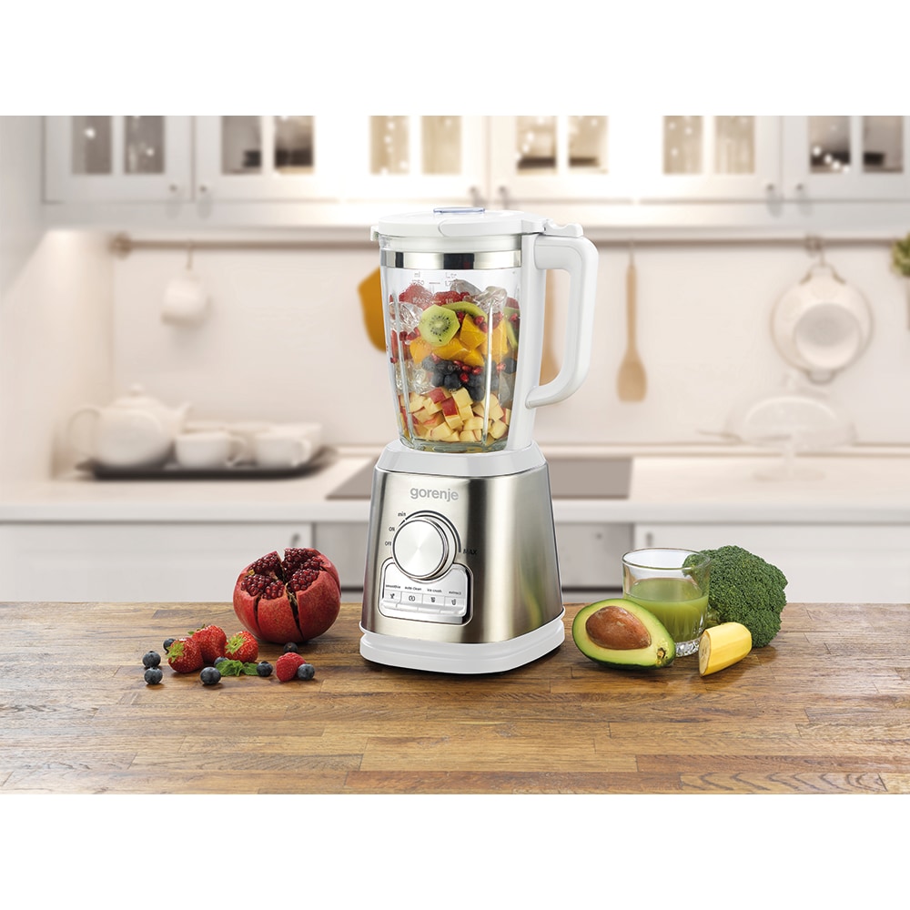 Blender GORENJE B1400E, 1.75l, 1400W, viteza variabila, alb-argintiu