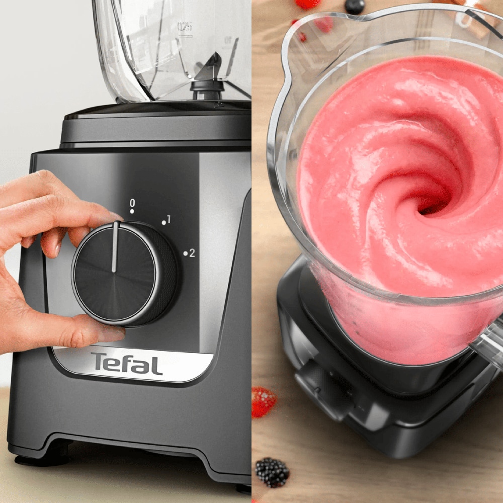 Blender TEFAL BlendForce BL5958F0, 1.25l, 800W, 2 trepte viteza, negru