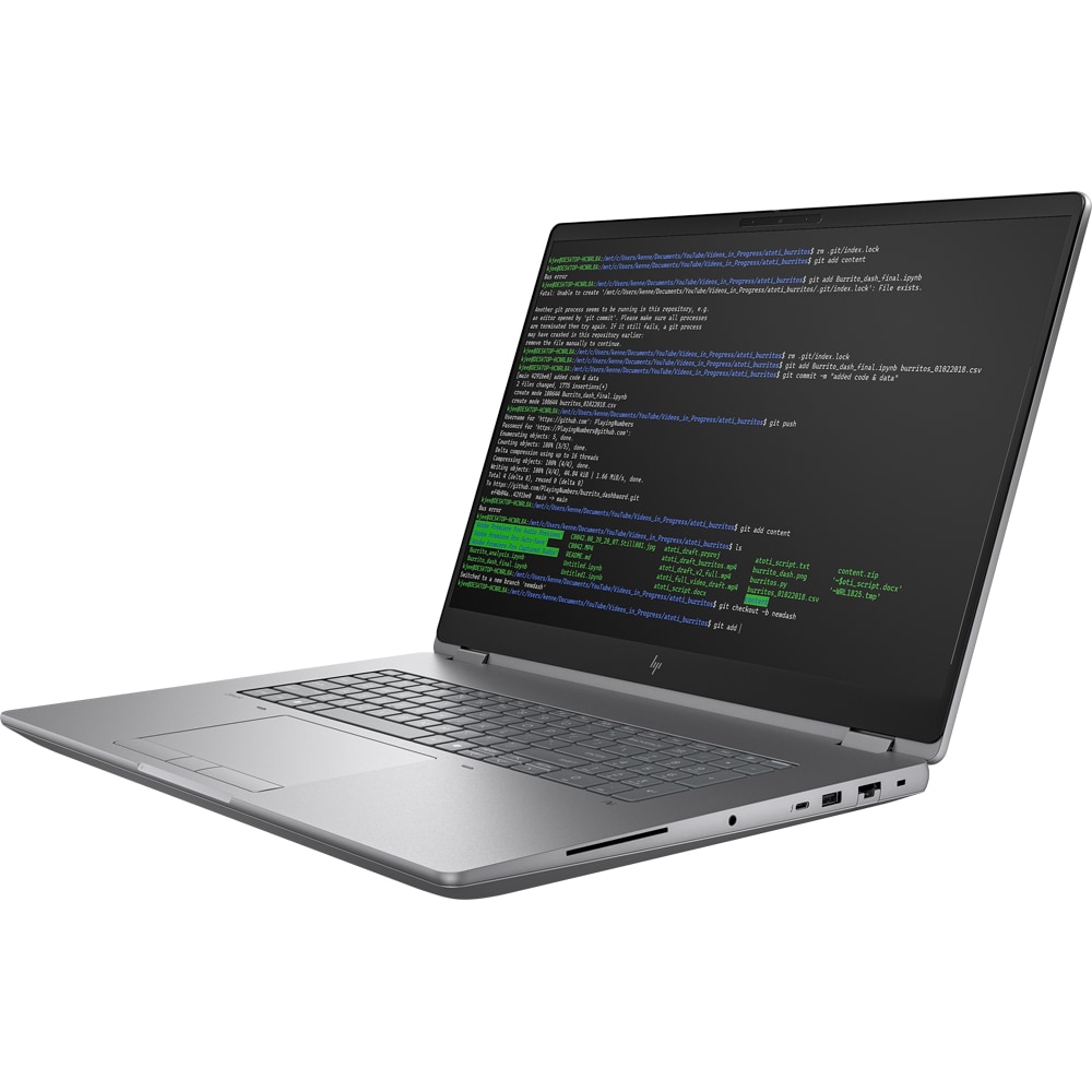 Laptop HP ZBook Fury G1i, Intel Core Ultra 9 285HX pana la 5.5GHz, 18" WQXGA, 64GB, SSD 1TB, NVIDIA RTX PRO 2000 Blackwell, Windows 11 Pro, Meteor silver