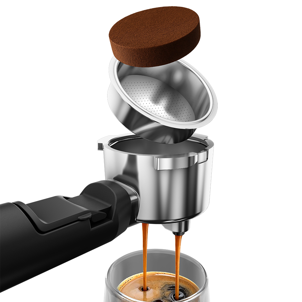 Espressor manual BEKO CaffeExperto CED7524X, 1.5l, 1688W, 15 bar, argintiu-negru