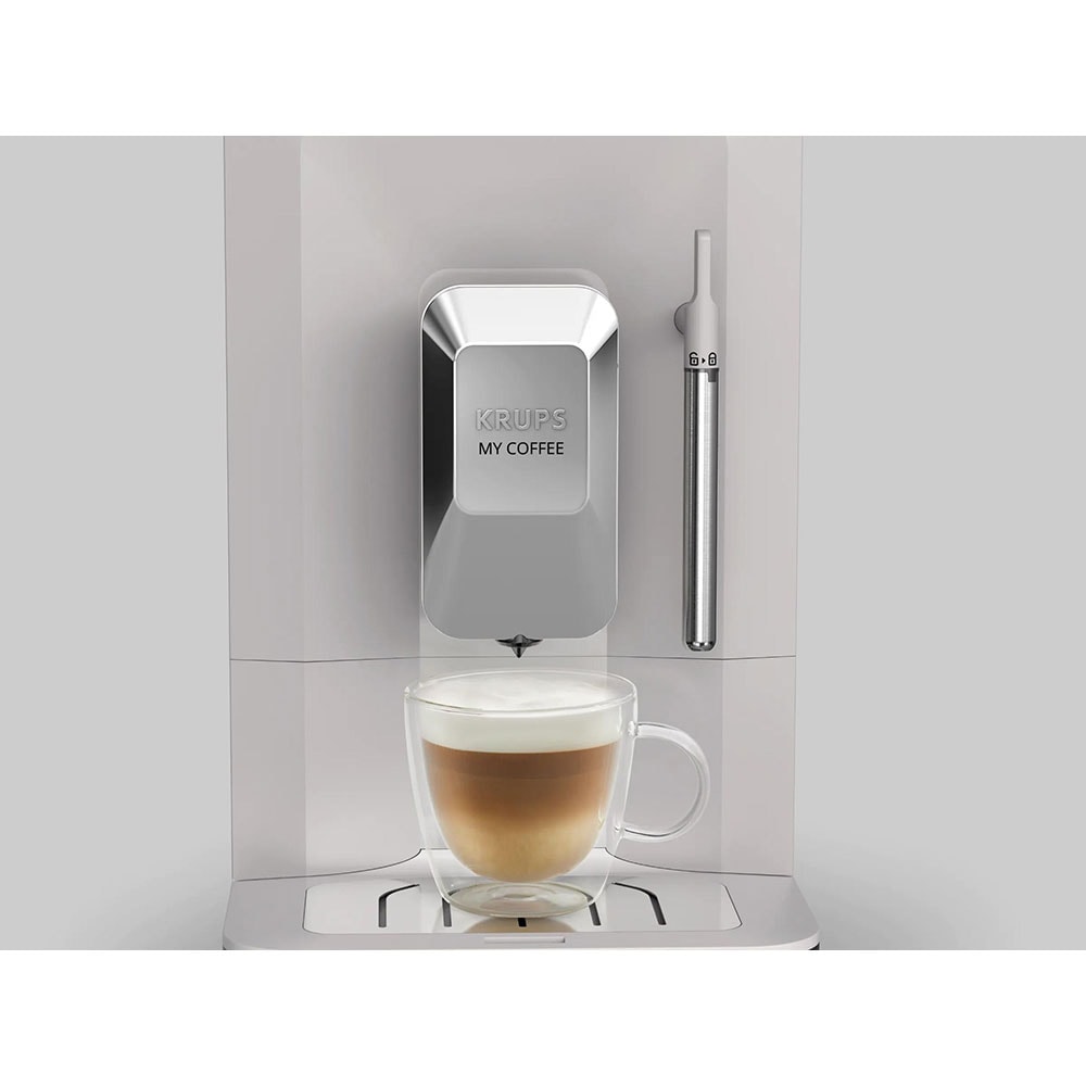 Espressor automat KRUPS My Coffee+ EA201BE0, 1.5l, 1700W, 15 bar, gri deschis