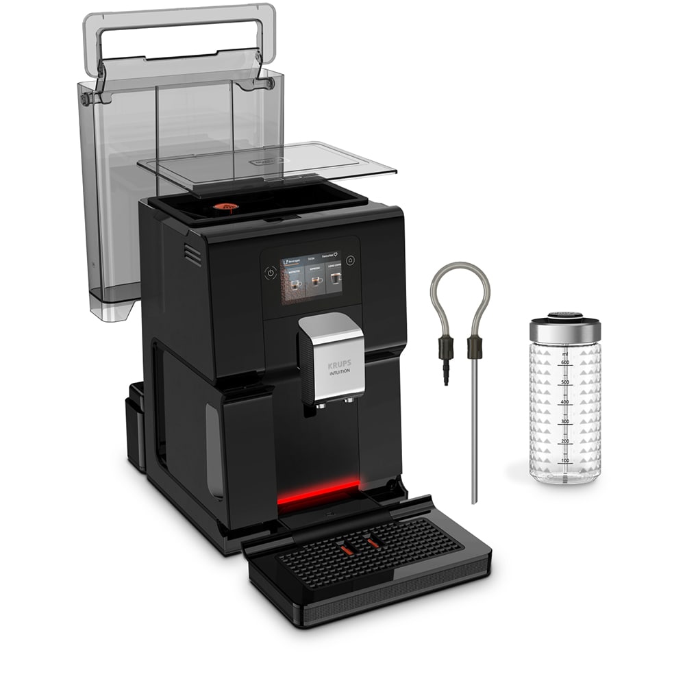 Espressor automat KRUPS Intuition EA873810, 3l, 1450W, 15 bar, negru-argintiu