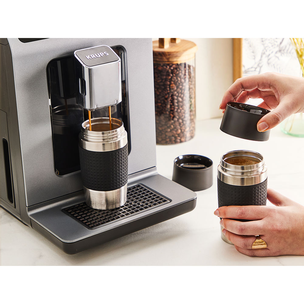 Espressor automat KRUPS Evidence Hot&Cold EA898GF0, 2.3l, 1450W, 15 bar, gri-negru