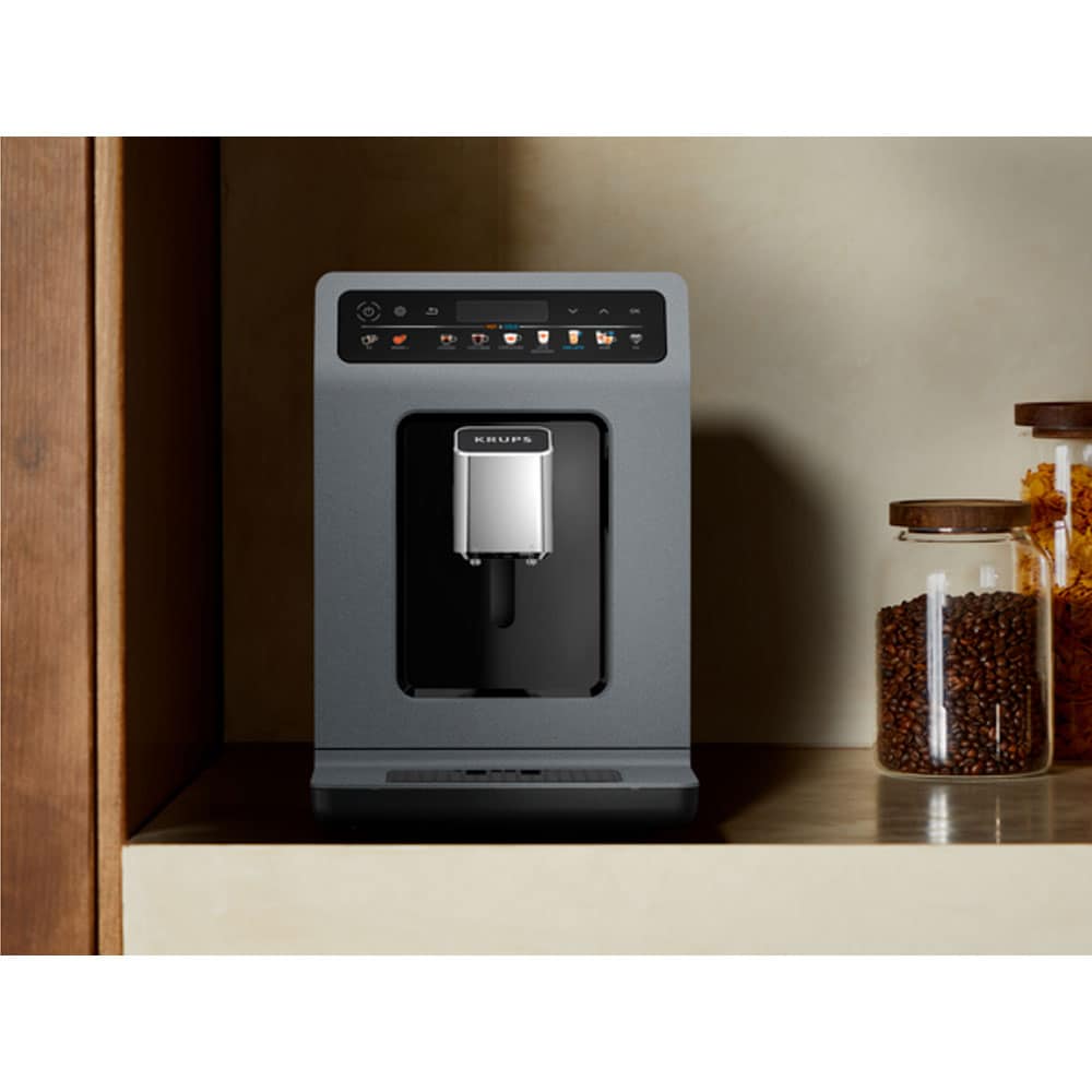 Espressor automat KRUPS Evidence Hot&Cold EA898GF0, 2.3l, 1450W, 15 bar, gri-negru