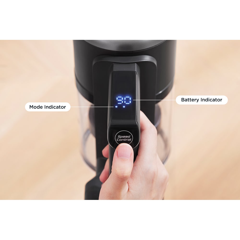 Aspirator vertical EUREKA NEC370GR, 0.65l, 25.9V, autonomie max 40 min, iluminare LED, verde-negru