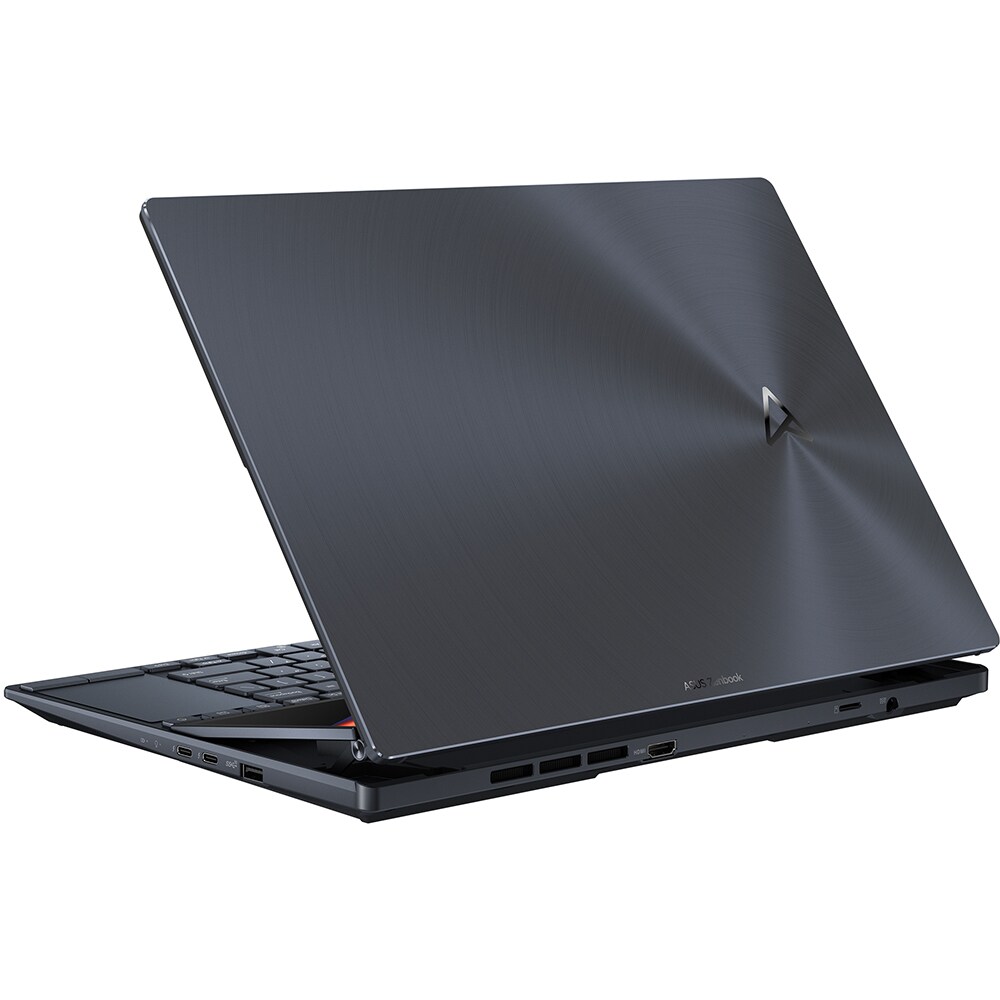 Laptop ASUS Zenbook Pro 14 Duo OLED UX8402ZE-M3062X, Intel Core i9-12900H pana la 5GHz, 14.5" 2.8K Touch, 32GB, SSD 2TB, NVIDIAGeForceRTX3050Ti 4GB, Windows 11 Pro, negru