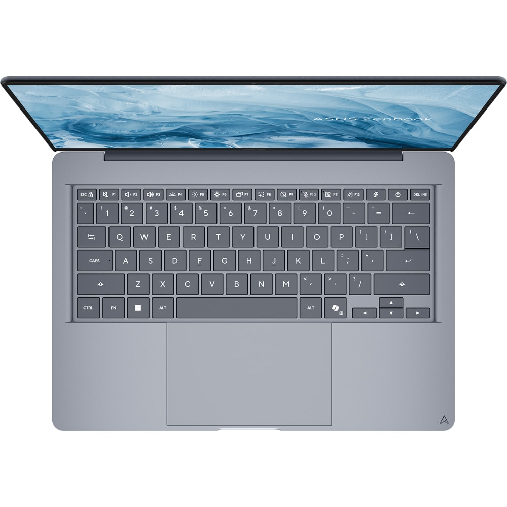 Laptop ASUS Zenbook 14 OLED UX3480AA-U2198W, Intel Core Ultra 7 355 pana la 4.7GHz, 14" Full HD Touch, 16GB, SSD 512GB, Intel Graphics, Windows 11 Home, Arctic Blue