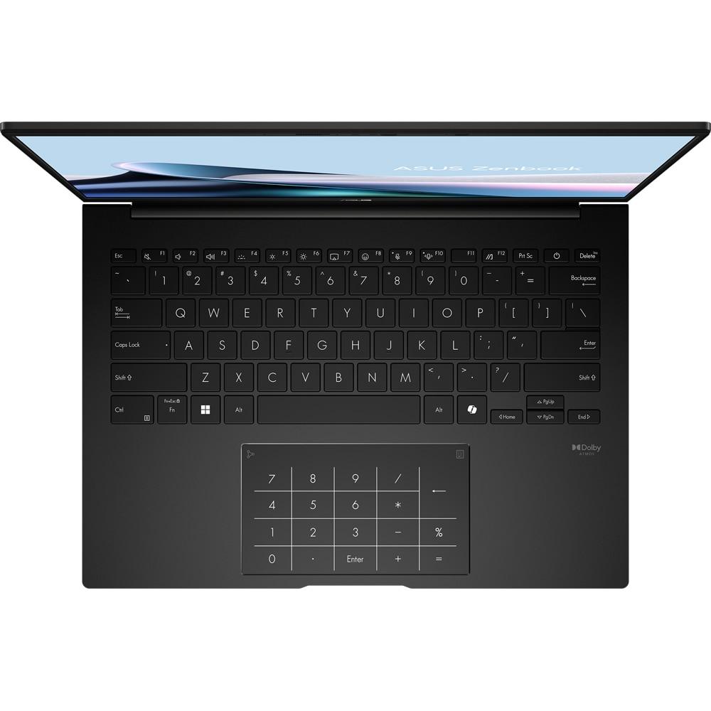 Laptop ASUS Zenbook 14 OLED AM3406GA-QD028W, AMD Ryzen AI 7 445 pana la 4.6GHz, 14" WUXGA, 16GB, SSD 1TB, AMD Radeon 840M, Windows 11 Home, Jade Black