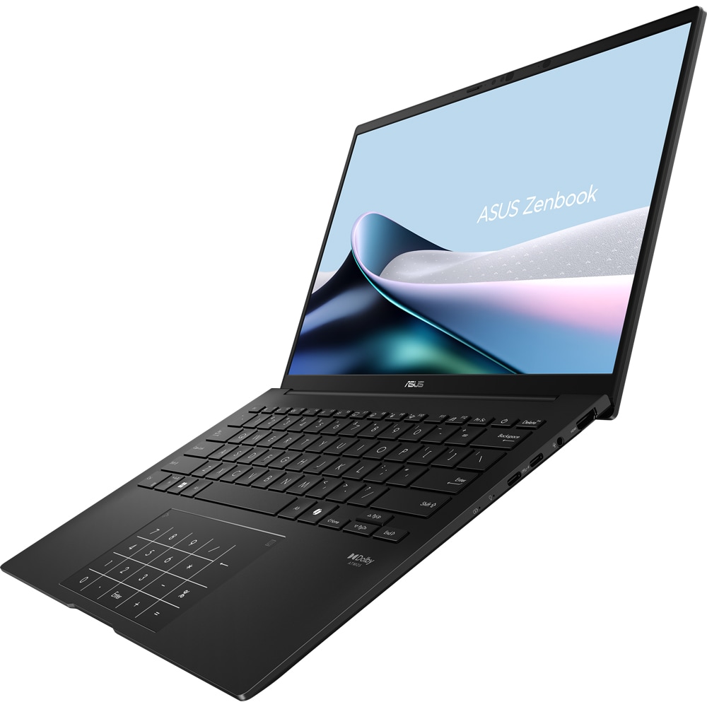 Laptop ASUS Zenbook 14 OLED AM3406GA-QD028W, AMD Ryzen AI 7 445 pana la 4.6GHz, 14" WUXGA, 16GB, SSD 1TB, AMD Radeon 840M, Windows 11 Home, Jade Black
