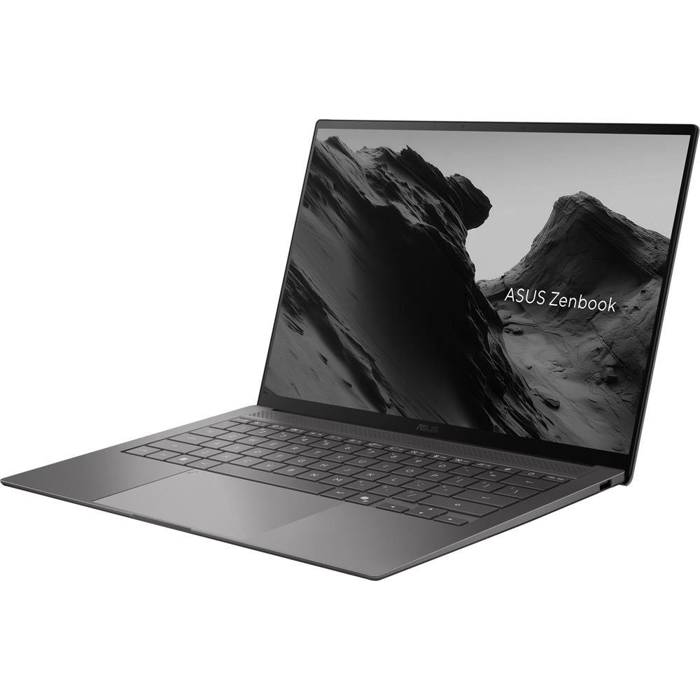 Laptop ASUS Zenbook S 14 OLED UX5406AA-SW302X, Intel Core Ultra 9 386H pana la 4.9GHz, 14" 3K, 32GB, SSD 1TB, Intel Graphics, Windows 11 Pro, Antrim Gray