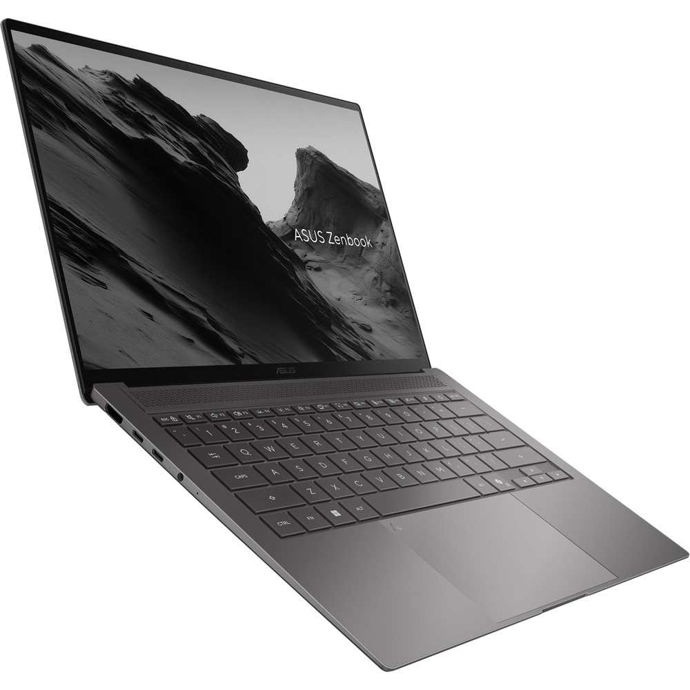 Laptop ASUS Zenbook S 14 OLED UX5406AA-SW302X, Intel Core Ultra 9 386H pana la 4.9GHz, 14" 3K, 32GB, SSD 1TB, Intel Graphics, Windows 11 Pro, Antrim Gray