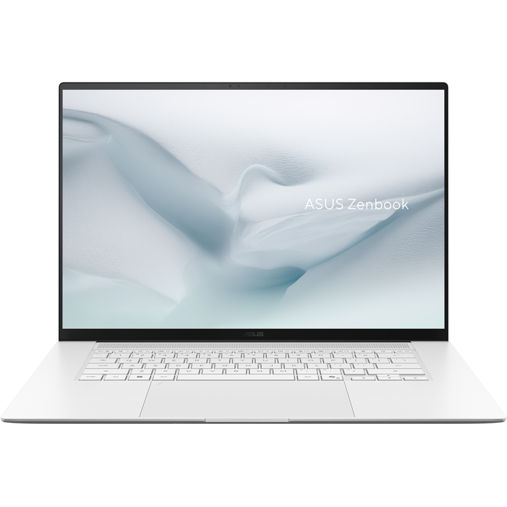 Laptop ASUS Zenbook S 16 OLED UM5606GA-SR223X, AMD Ryzen AI 9 465 pana la 5GHz, 16" 3K Touch, 32GB, SSD 1TB, AMD Radeon 880M Graphics, Windows 11 Pro, Scandinavian White