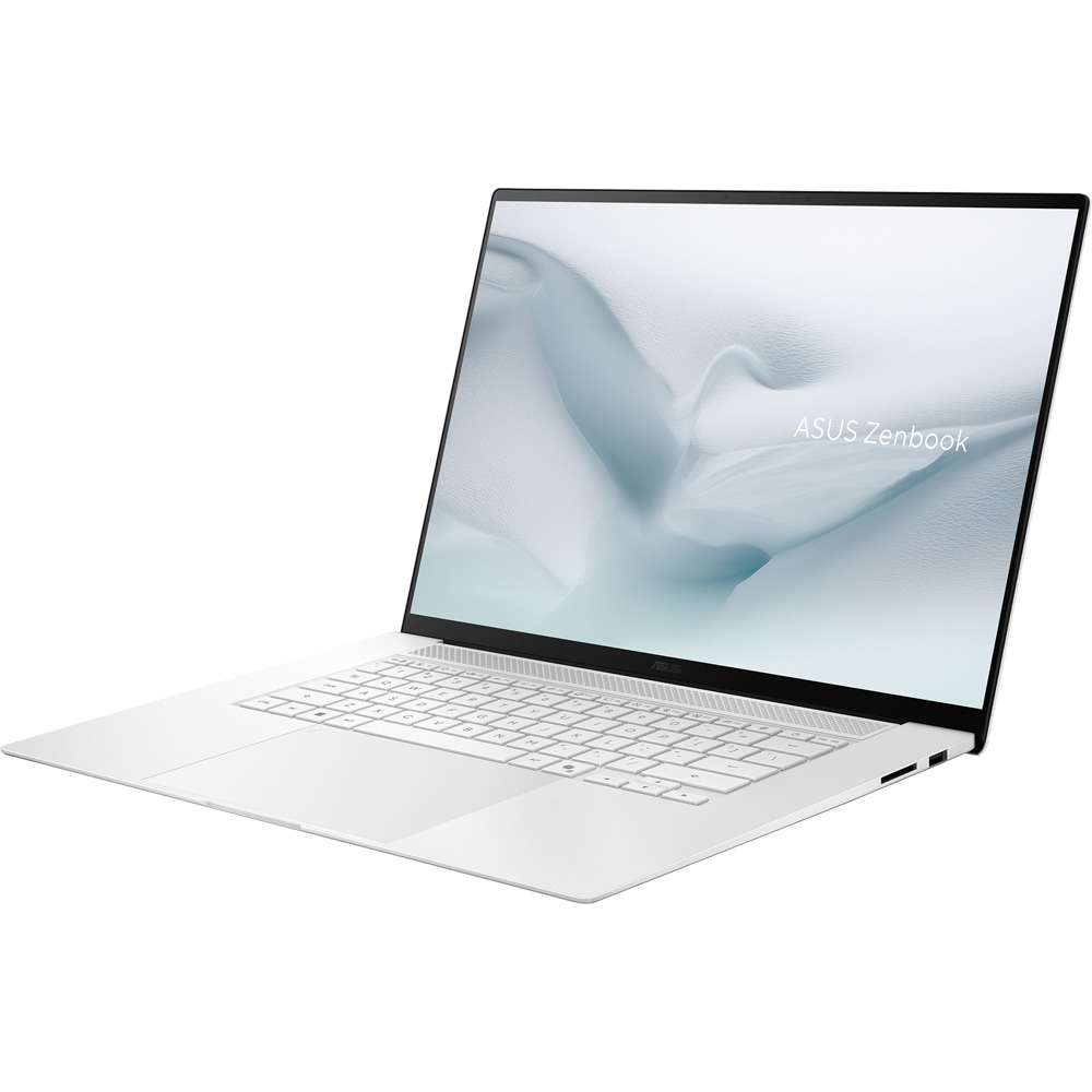Laptop ASUS Zenbook S 16 OLED UM5606GA-SR223X, AMD Ryzen AI 9 465 pana la 5GHz, 16" 3K Touch, 32GB, SSD 1TB, AMD Radeon 880M Graphics, Windows 11 Pro, Scandinavian White