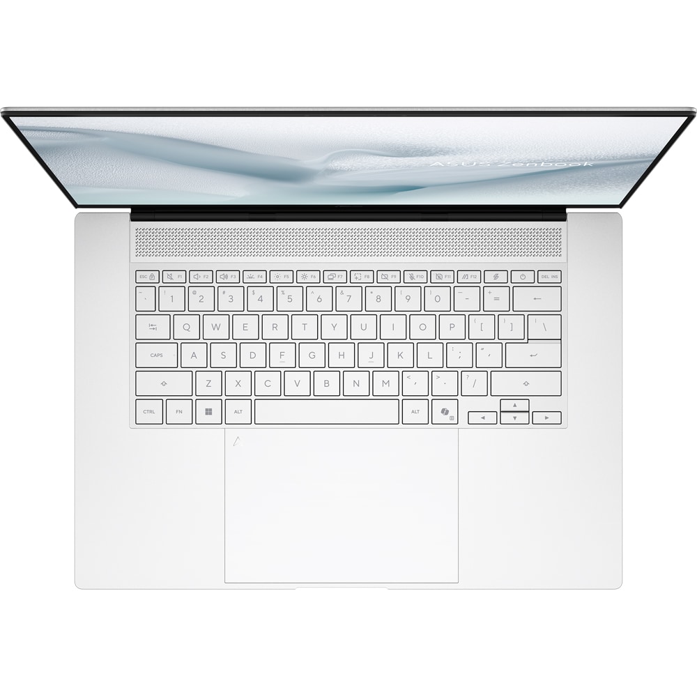 Laptop ASUS Zenbook S 16 OLED UM5606GA-SR223X, AMD Ryzen AI 9 465 pana la 5GHz, 16" 3K Touch, 32GB, SSD 1TB, AMD Radeon 880M Graphics, Windows 11 Pro, Scandinavian White