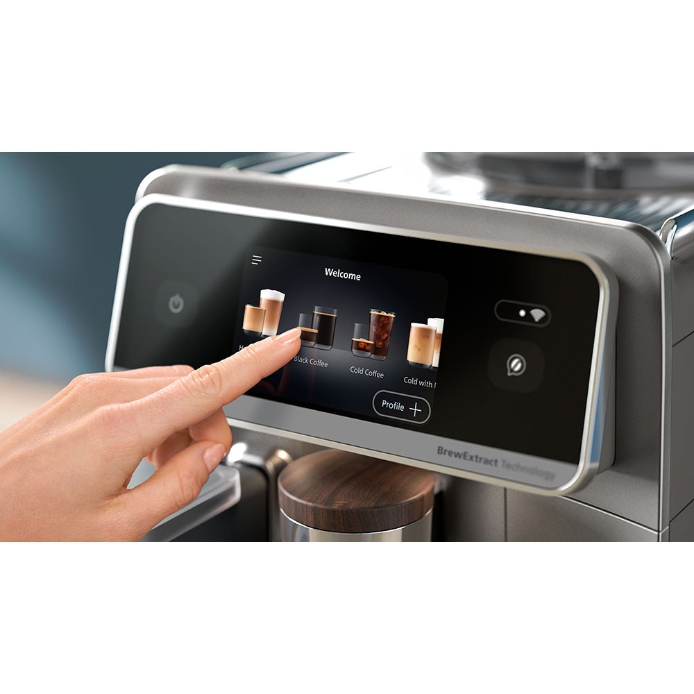 Espressor automat PHILIPS Cafe Aromis Seria 8000 EP8757/92, 1.9l, 1500W, 15 bar, argintiu inchis