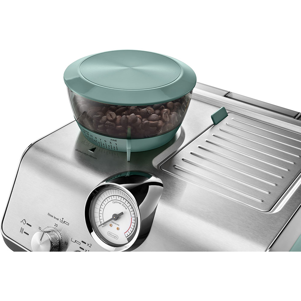 Espressor semi-automat DELONGHI La Specialista Arte EC9155.GR, 1.5l, 1300W, 15 bar, functia Active Temperature Control, verde-argintiu