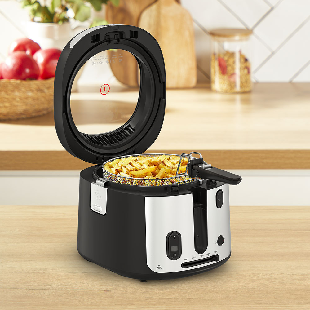 Friteuza TEFAL Filtra Vision+ FF2588E0, 1.2kg, 2.1l, 1900W, argintiu-negru