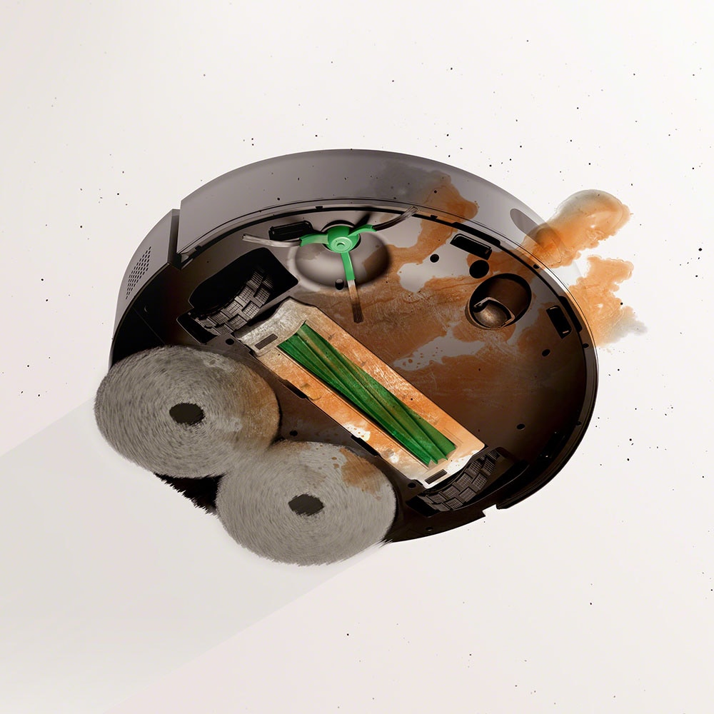 Aspirator robot IROBOT Roomba Plus 405+ G185040, 0.29l, autonomie max 180 min, functie mop, negru