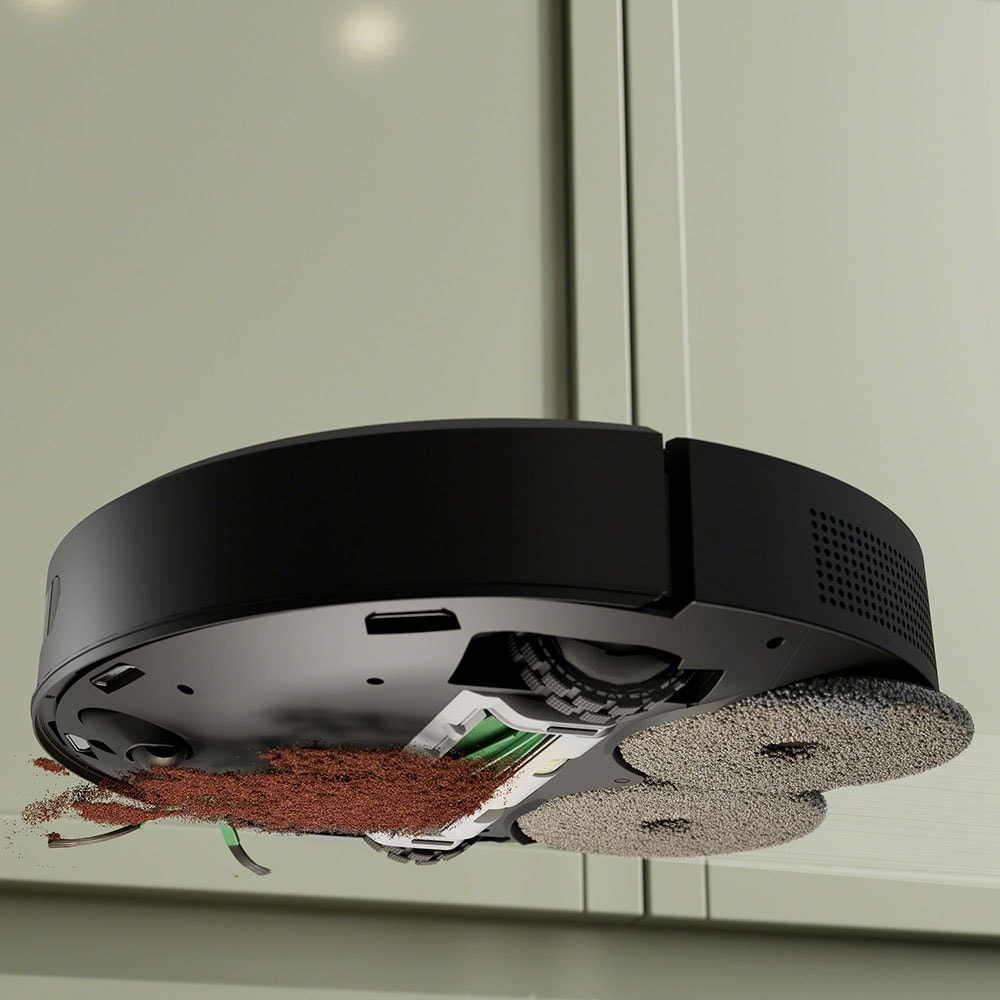 Aspirator robot IROBOT Roomba Plus 405+ G185040, 0.29l, autonomie max 180 min, functie mop, negru