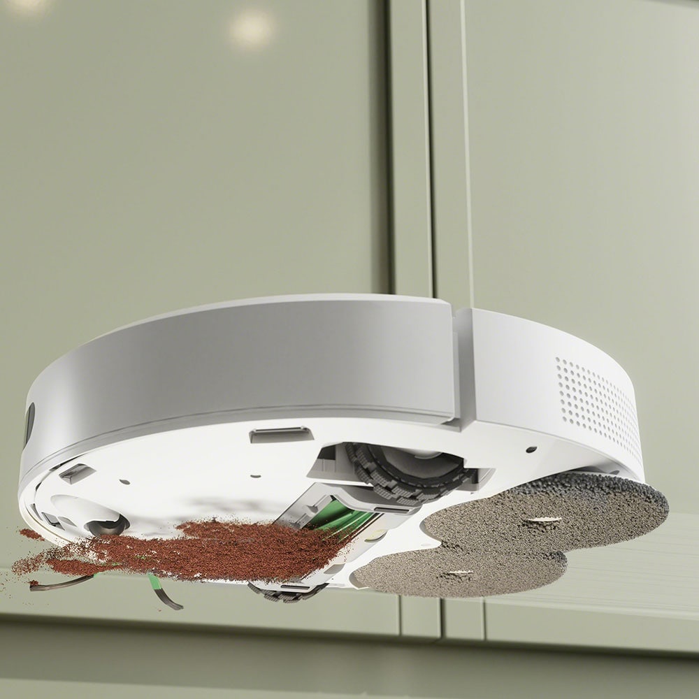 Aspirator robot IROBOT Roomba Plus 405+ G185240, 0.29l, autonomie max 180 min, functie mop, alb