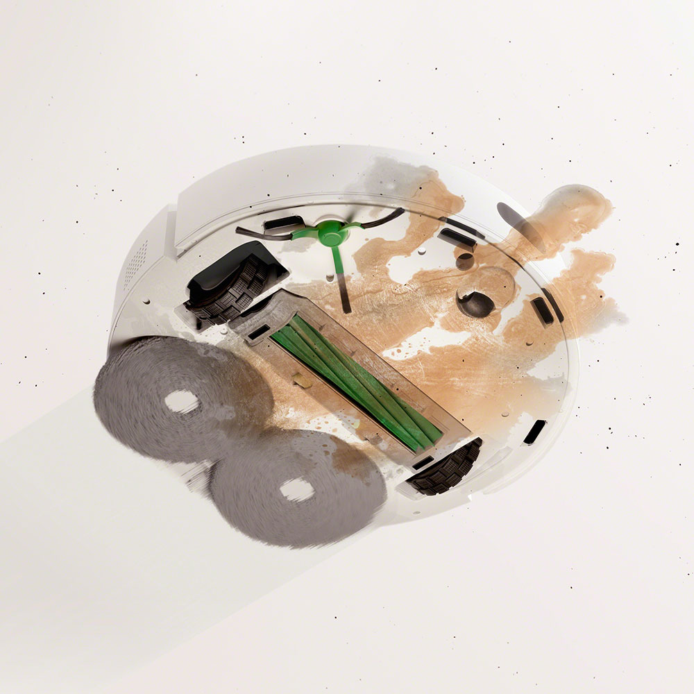 Aspirator robot IROBOT Roomba Plus 405+ G185240, 0.29l, autonomie max 180 min, functie mop, alb