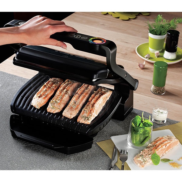 Gratar electric TEFAL OptiGrill+ Snacking&Baking GC714834, 2000W, 6 programe automate, negru