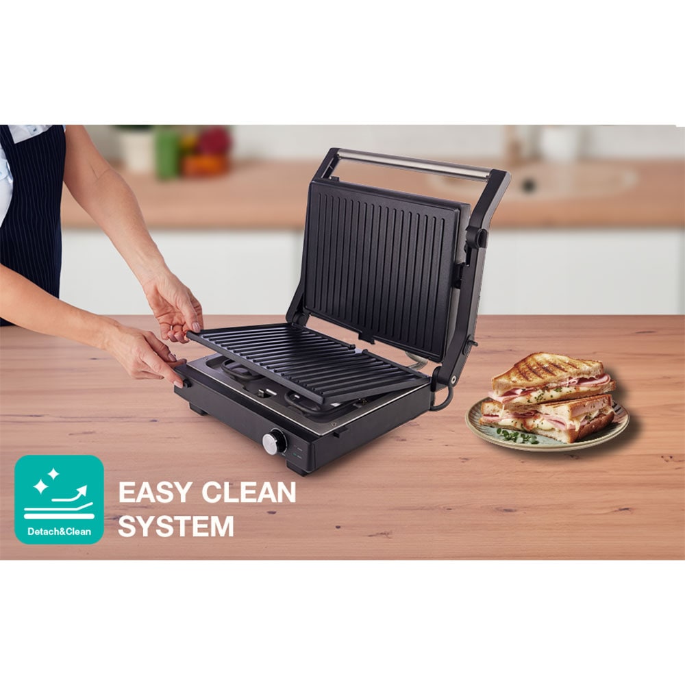 Gratar electric GORENJE GCG2000M, 2000W, negru-argintiu