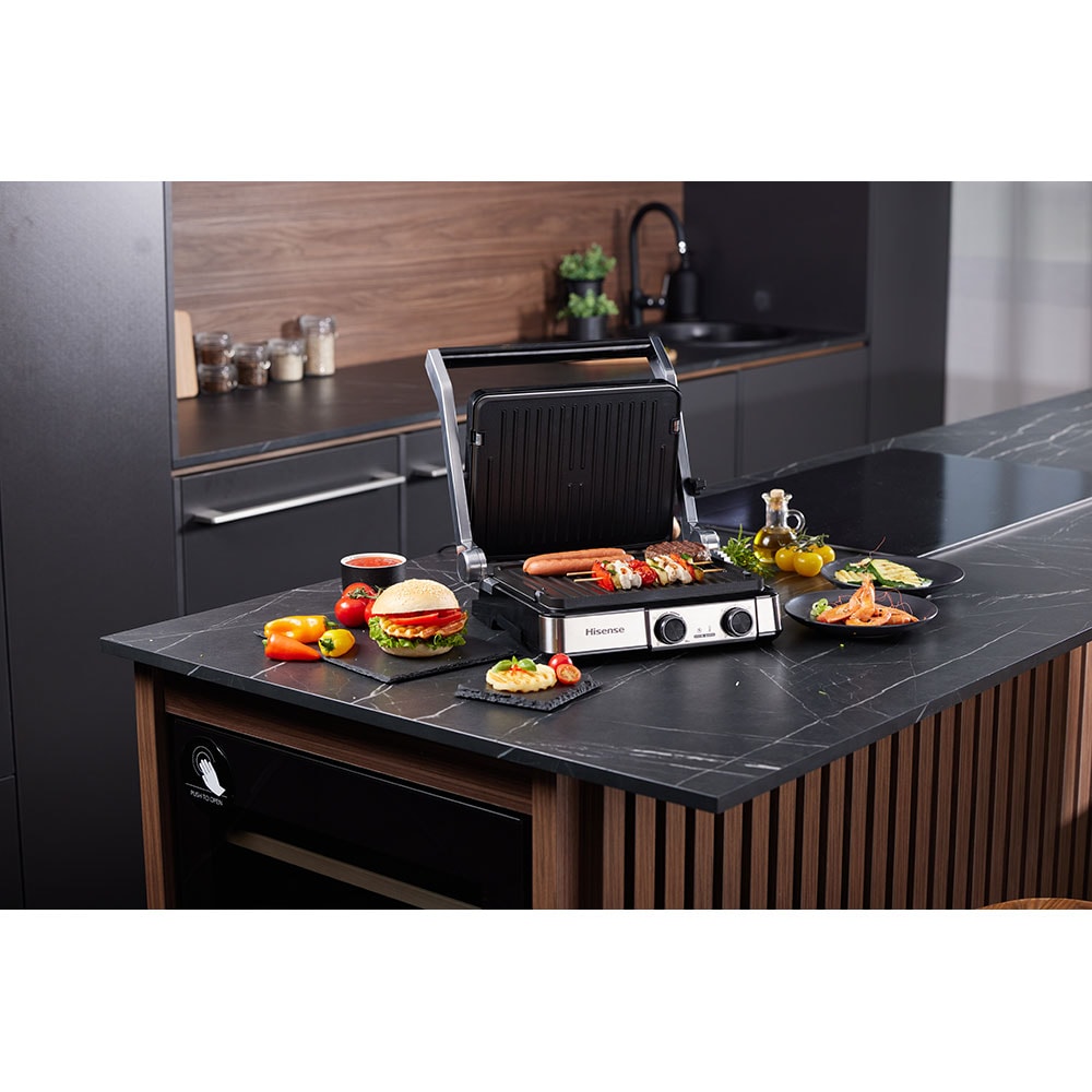 Gratar electric GORENJE GCG2000MT, 2000W, argintiu-negru
