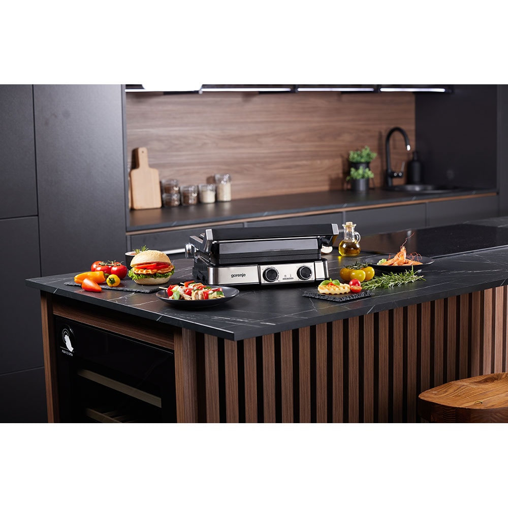 Gratar electric GORENJE GCG2000MT, 2000W, argintiu-negru