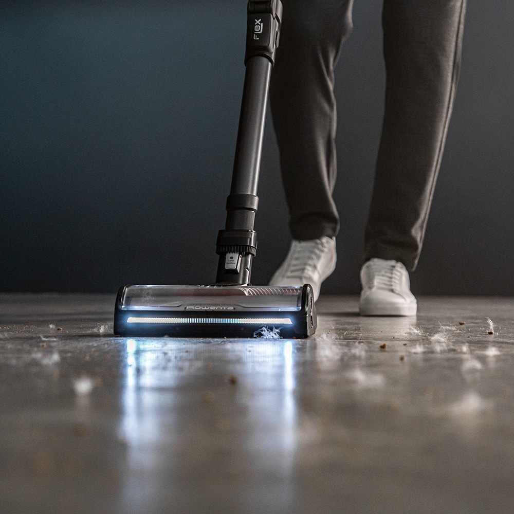 Aspirator vertical ROWENTA X-Force Flex 14.80 RH9BC1WO, 0.6l, autonomie max 90 min, albastru inchis-negru