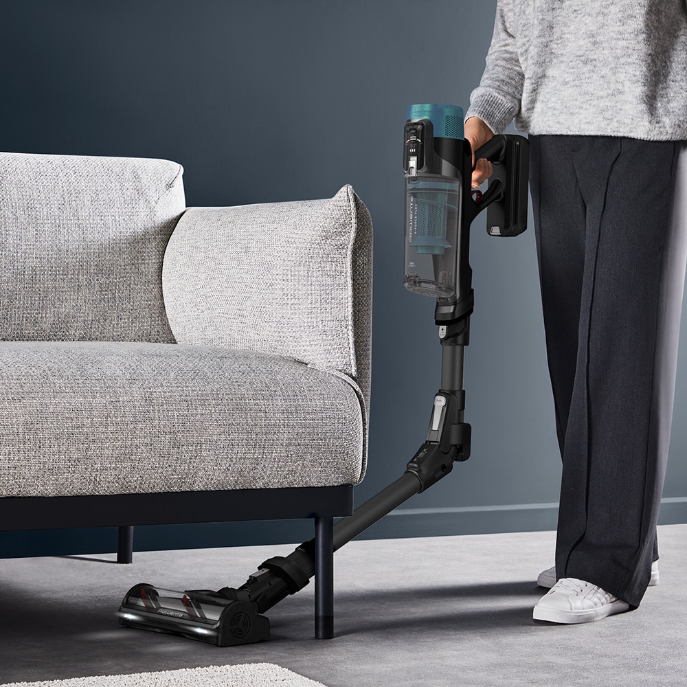 Aspirator vertical ROWENTA X-Force Flex 14.80 RH9BC1WO, 0.6l, autonomie max 90 min, albastru inchis-negru