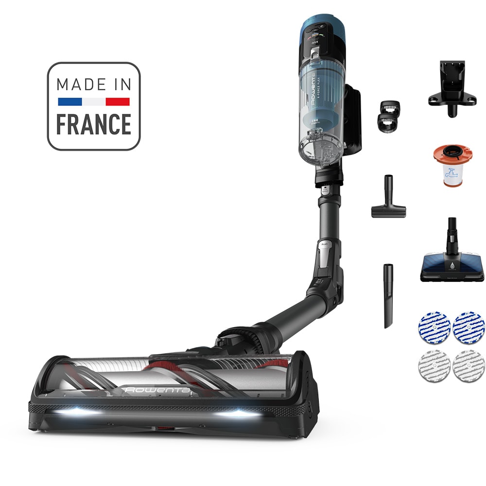 Aspirator vertical ROWENTA X-Force Flex 14.80 RH9BC1WO, 0.6l, autonomie max 90 min, albastru inchis-negru