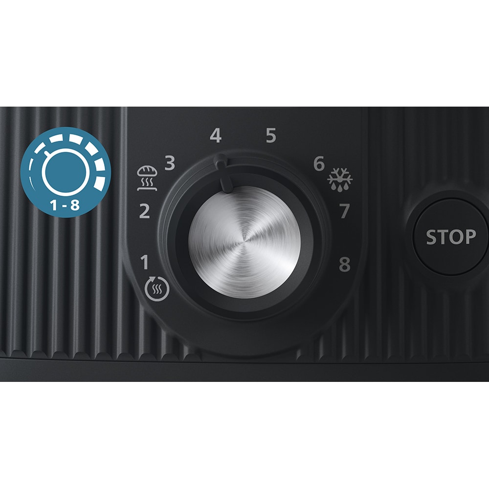 Prajitor de paine PHILIPS Seria 3000 HD2511/90, 2 felii, 830W, negru