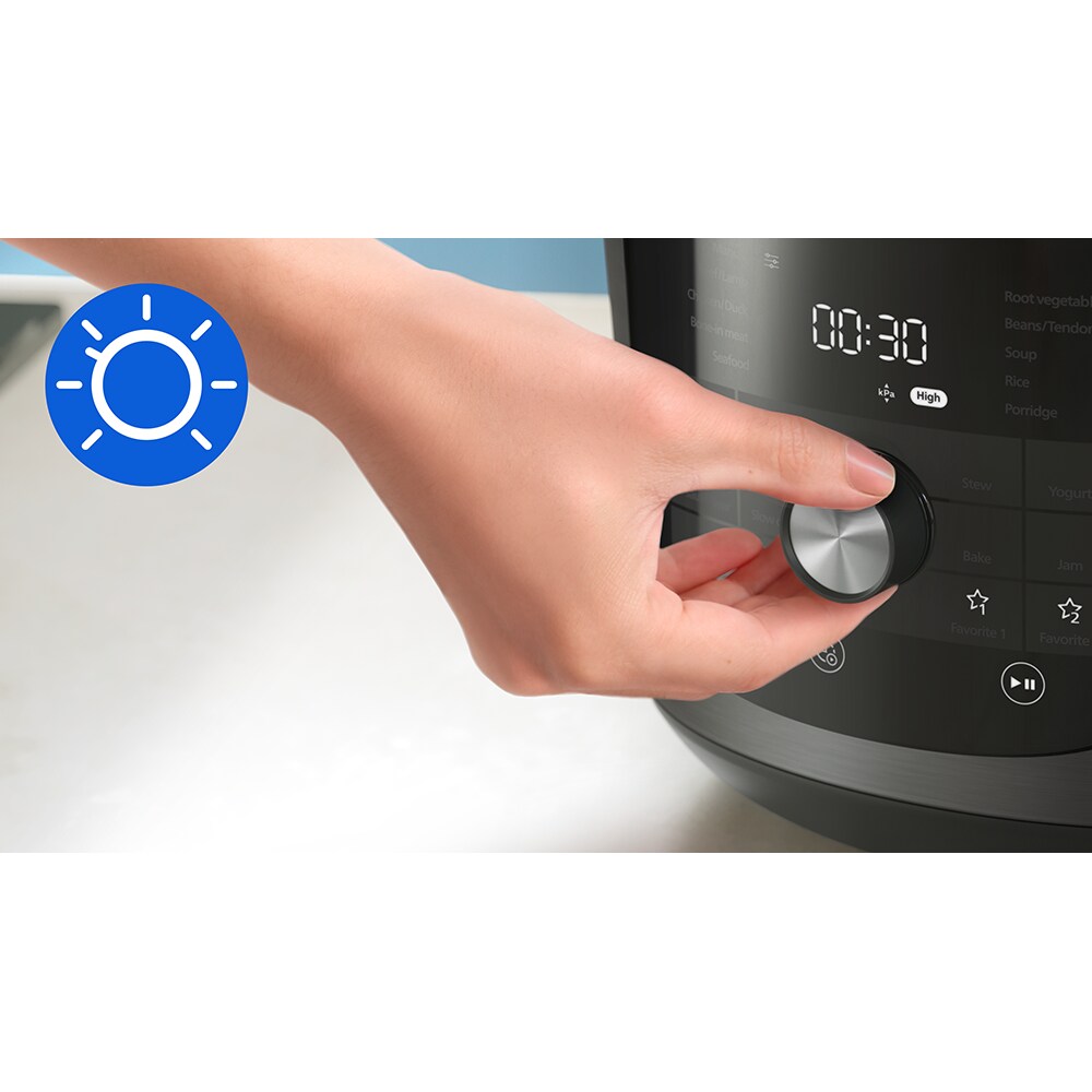 Multicooker PHILIPS Seria 3000 HD2823/80, 8l, 1300W, 35 programe, argintiu-negru