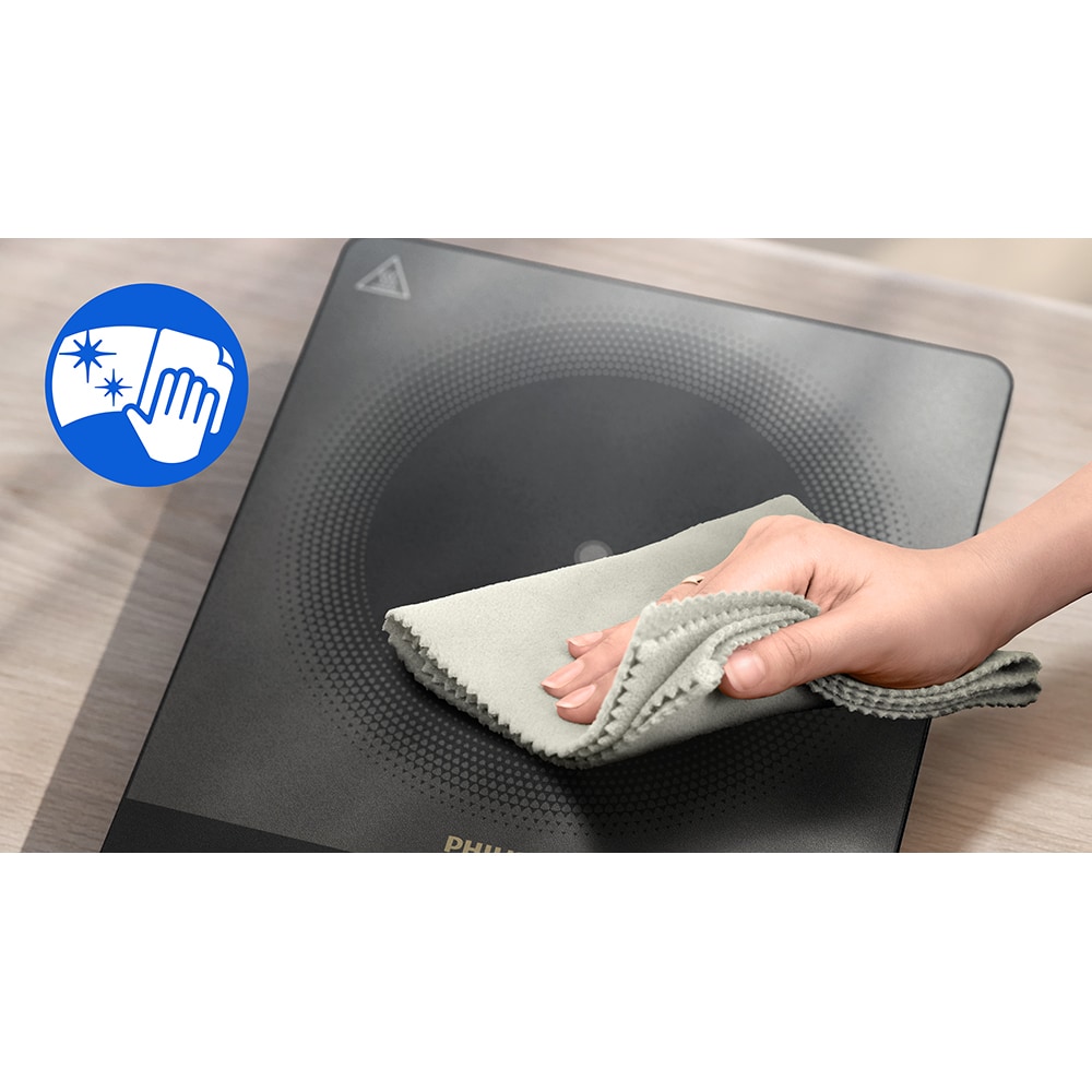 Plita cu inductie PHILIPS Seria 5000 HD5850/90, 1 arzator, 2000W, negru 