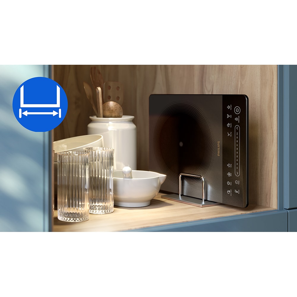 Plita cu inductie PHILIPS Seria 5000 HD5850/90, 1 arzator, 2000W, negru 