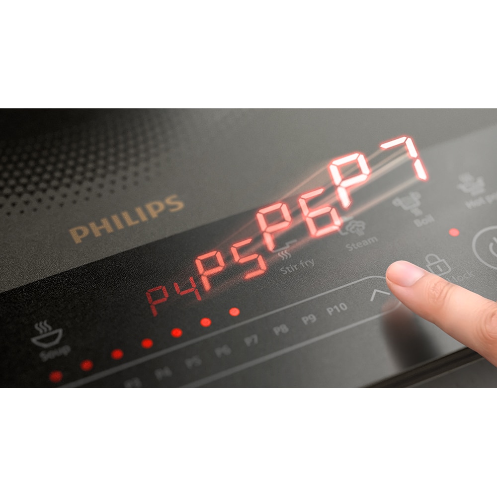 Plita cu inductie PHILIPS Seria 5000 HD5850/90, 1 arzator, 2000W, negru 