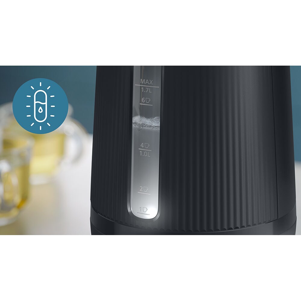 Fierbator apa PHILIPS Seria 3000 HD9411/90, 1.7l, 2200W, negru