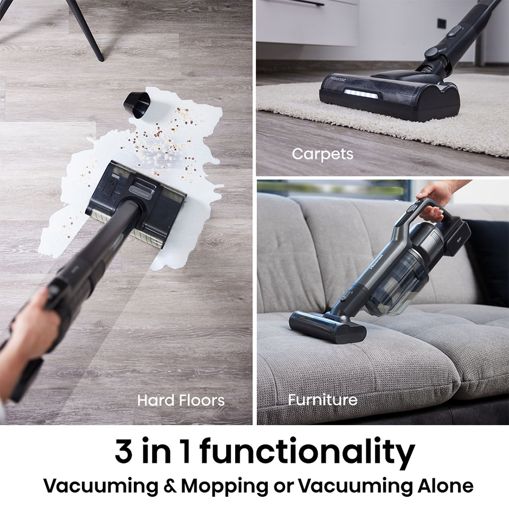 Aspirator vertical HISENSE HFC743169BKA, 0.6l, 21.6V, autonomie max 75 min, antracit