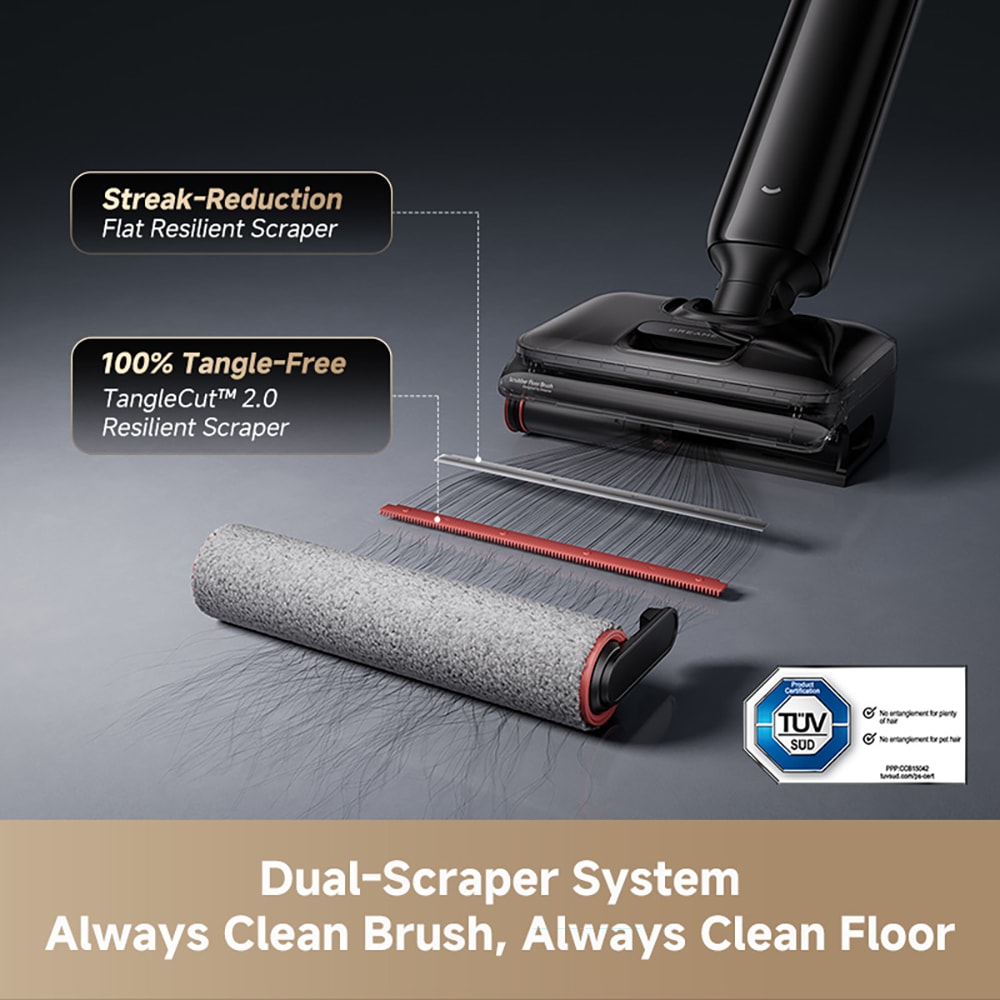 Aspirator vertical cu spalare DREAME G12 Pro HHR32A, 1l, 21.6V, autonomie max 35 min, negru