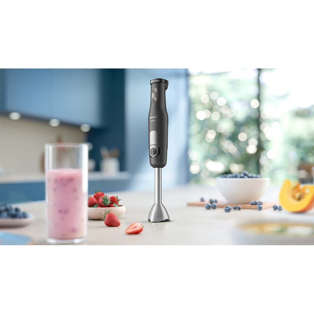 Mixer vertical PHILIPS Seria 3000 HR2561/00, 1000W, 4 trepte viteza, negru