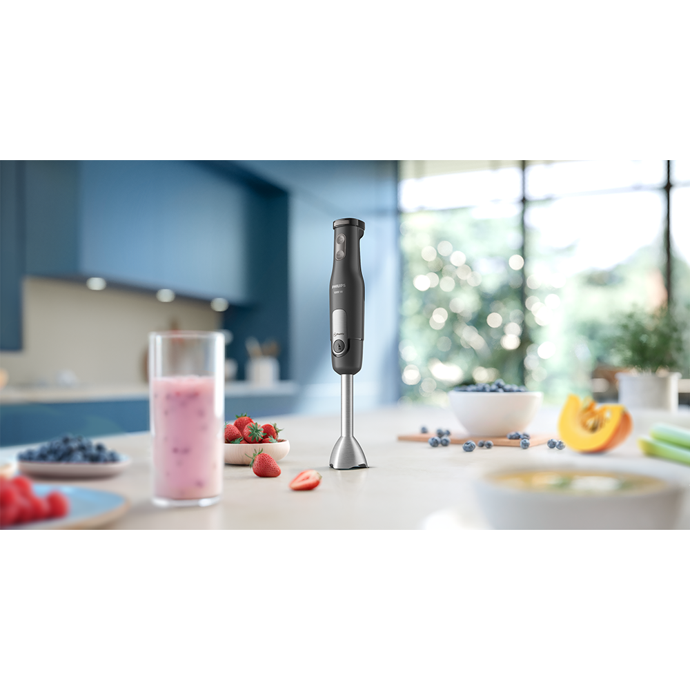 Mixer vertical PHILIPS Seria 3000 HR2563/00, 1000W, 4 trepte viteza, negru