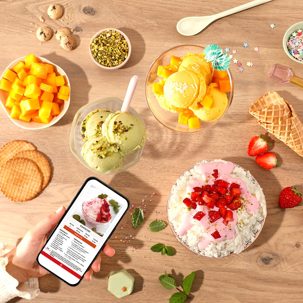 Aparat de facut inghetata TEFAL Dolci IG602AE0, 1.4l, 600W, crem-negru