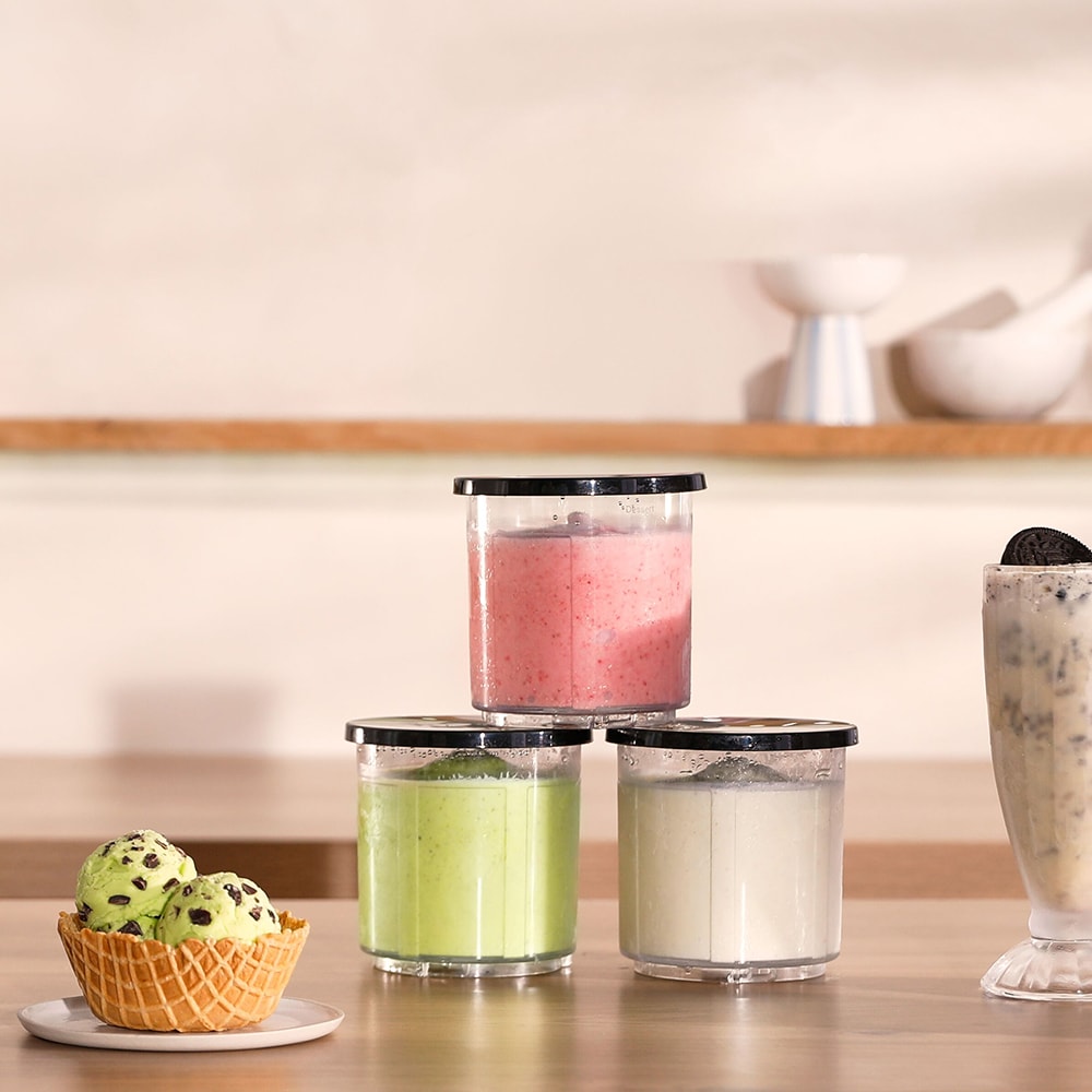 Aparat de facut inghetata TEFAL Dolci IG602AE0, 1.4l, 600W, crem-negru