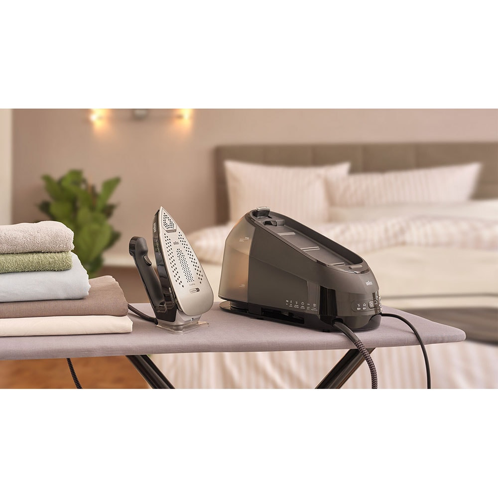 Statie de calcat BRAUN CareStyle 5 IS5249BK, 2400W, 510g/min, 2l, talpa Eloxal Plus, negru