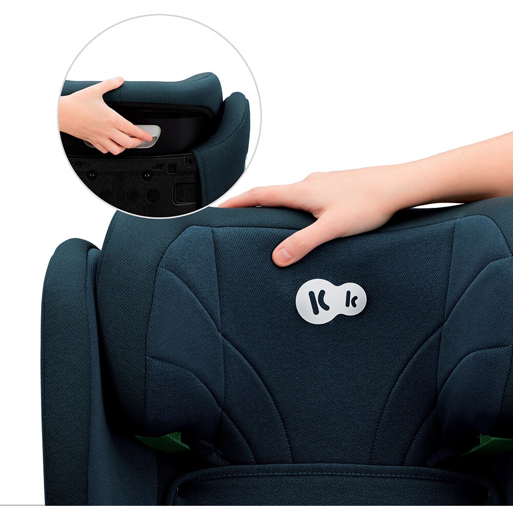 Scaun auto KINDERKRAFT Junior Fix 2 KCJUFI20BLU, Isofix, 15-36 kg, R129, albastru inchis-negru