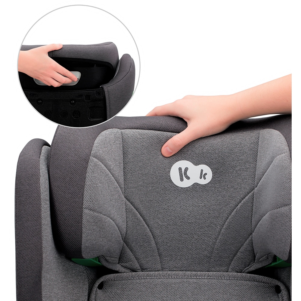 Scaun auto KINDERKRAFT Junior Fix 2 KCJUFI20GRY, Isofix, 15-36kg, R129, gri