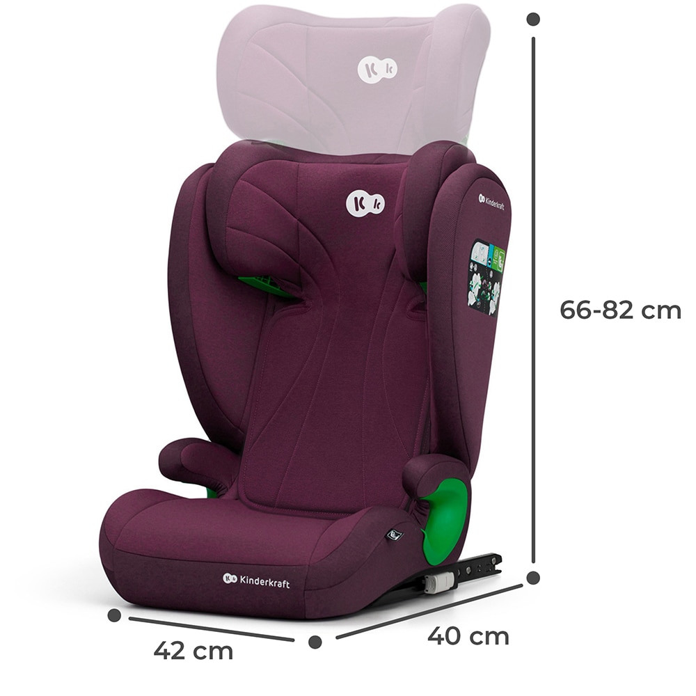 Scaun auto KINDERKRAFT Junior Fix 2 KCJUFI20RED, Isofix, 15-36 kg, R129, mov