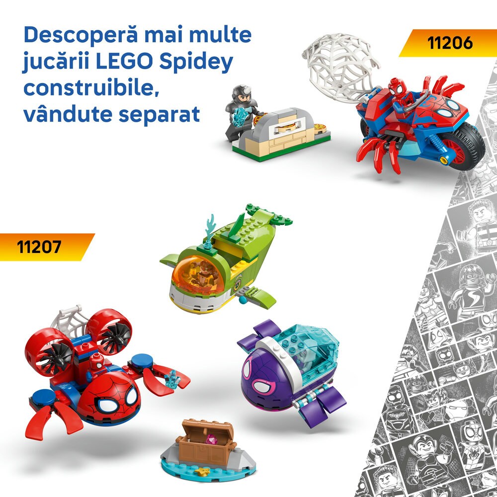 LEGO Spidey: Corabia de pirati a echipei lui Spidey 11208, 4 ani+, 201 piese